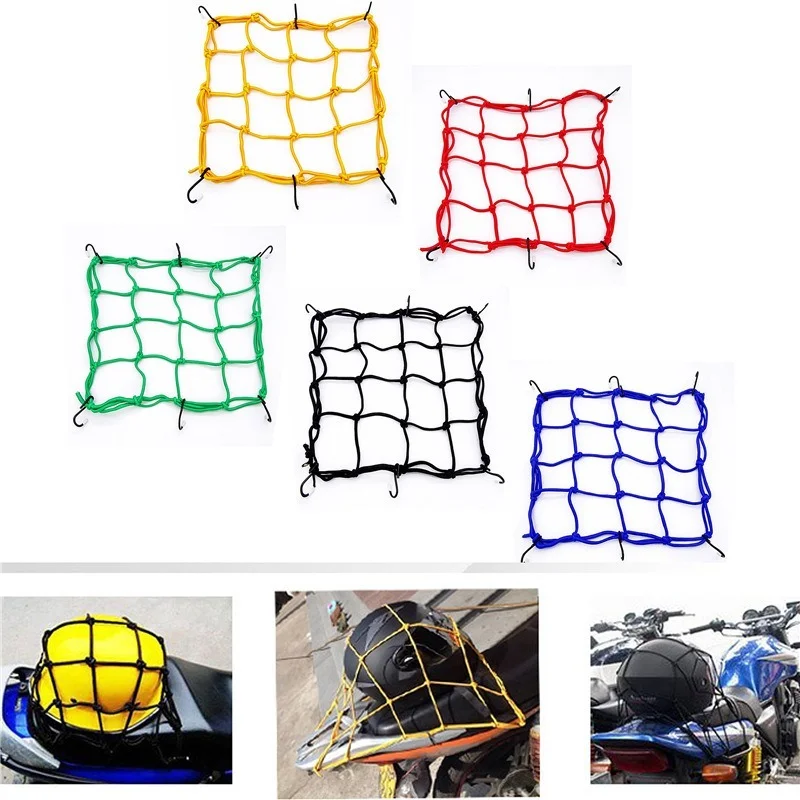 

Motorcycle Luggage Net Bike 6 Hooks Hold down Fuel Tank Luggage Mesh Web Bungee Black Motorcycle Bike 6 Hooks Tank Car styling