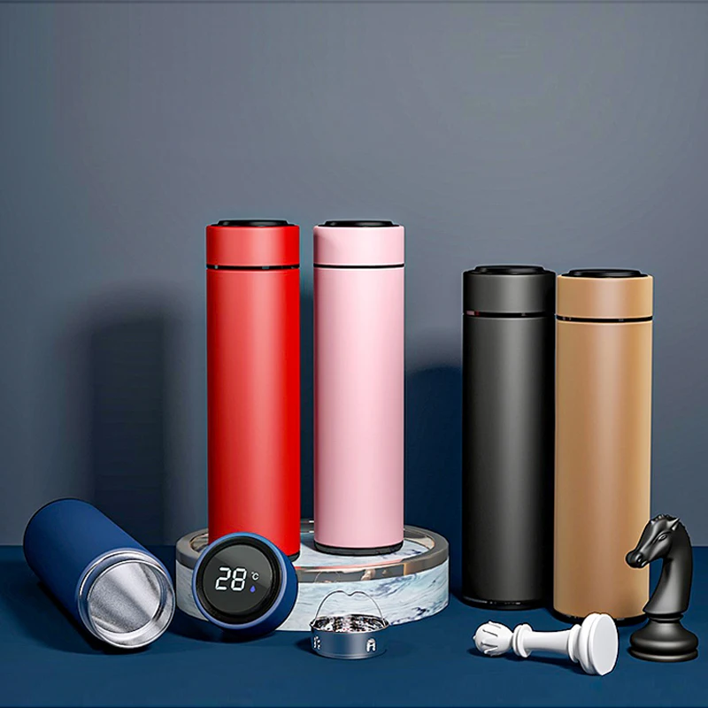 

Waterproof LED Double Wall Insulated Stainless Steel Smart Vacuum Flask Temperature Display