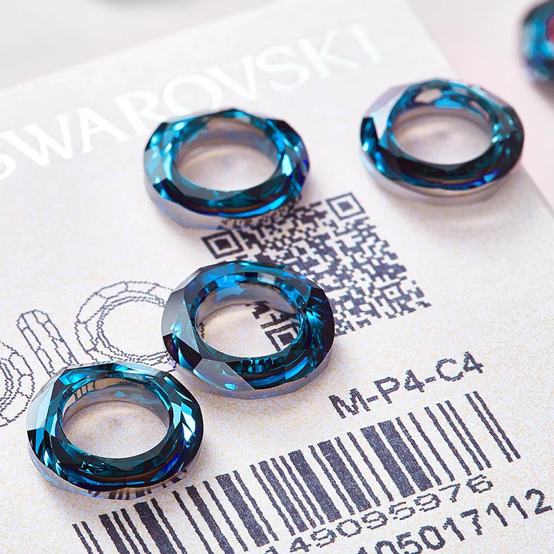 Cdyle колесо обозрения кулон ожерелье с кристаллами круг 925 стерлингового серебра