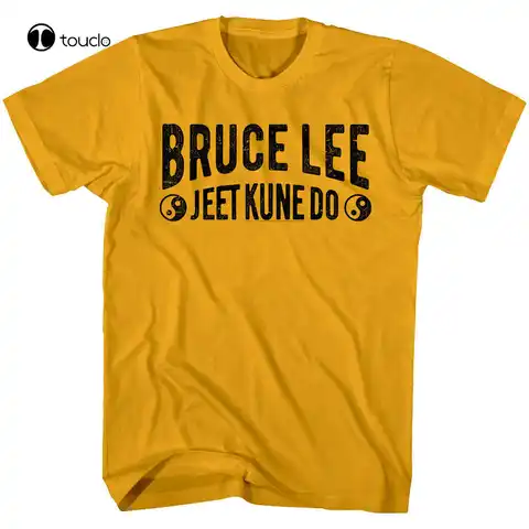 Мужская футболка с изображением Брюса Ли, джута кундэ, до Инь Янь, Золотая Футболка с изображением мастера кунг-фу, ниндзя, воина