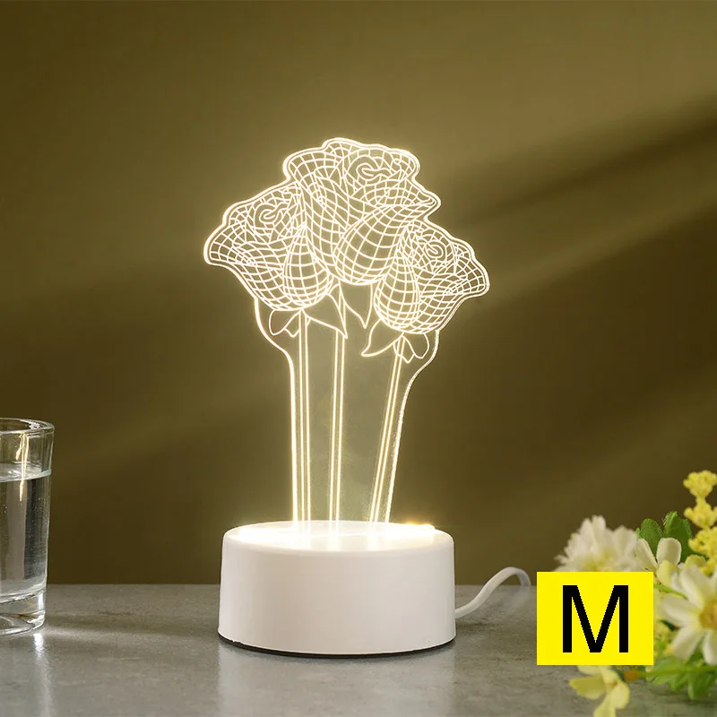Мультфильм ночник 3D светодиодный USB мечта мягкий свет настольный ночник 2019ing - Цвет: m