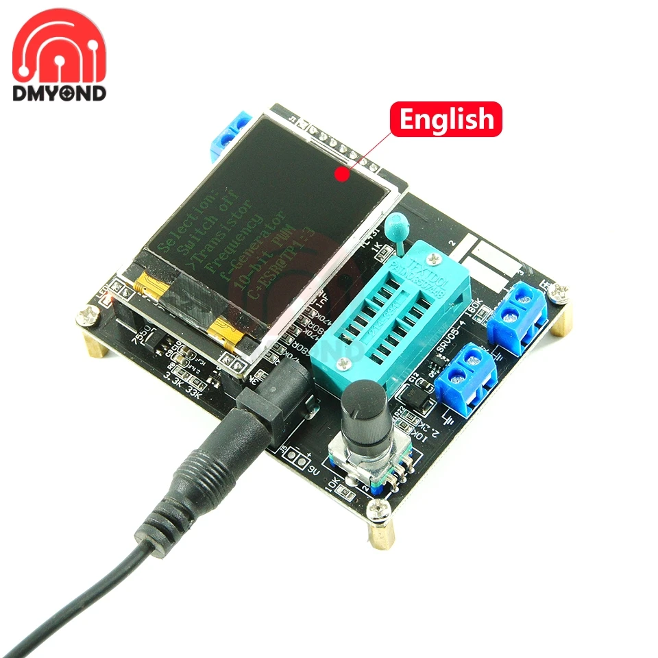 Тестер транзисторов GM328A измеритель частоты напряжения и емкости диодов LCR ШИМ