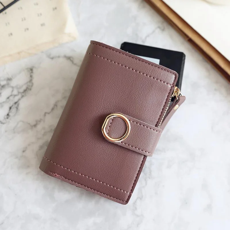 Violet Women Wallets Small Fashion Brand Leather Purse Ladies Card Bag For Women Clutch Women Female Purse Money Clip Wallet - Цвет: Violet