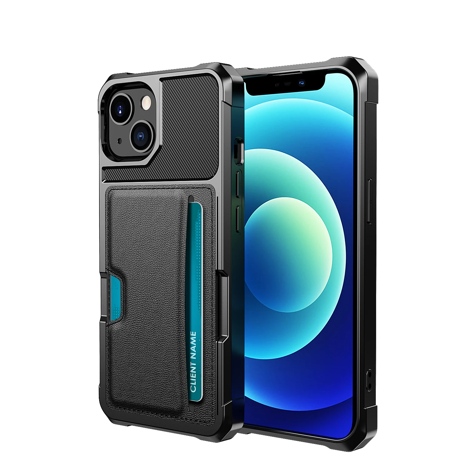 

Business Card Slot Cell Phone Case for Iphone 13 Pro Max 11 12 Mini X XS XR 13 Pro Anti-Slip Protective Cover Bag