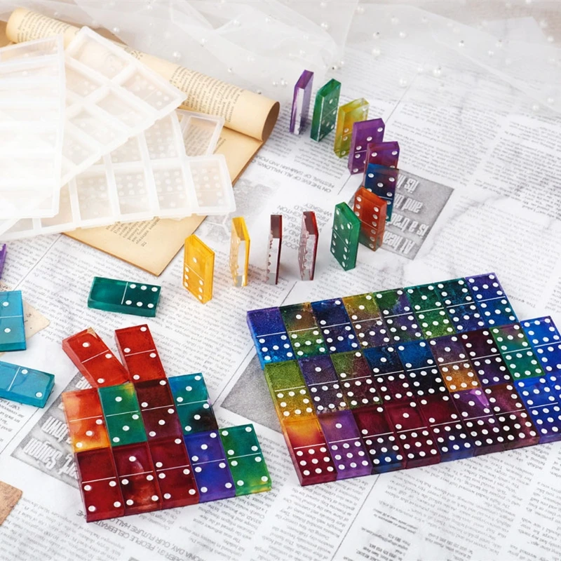 

DIY Domino Resin Molds Domino Epoxy Resin Molds Silicone Domino Game Mold Silicone Molds for Domino DIY Resin Art Crafts