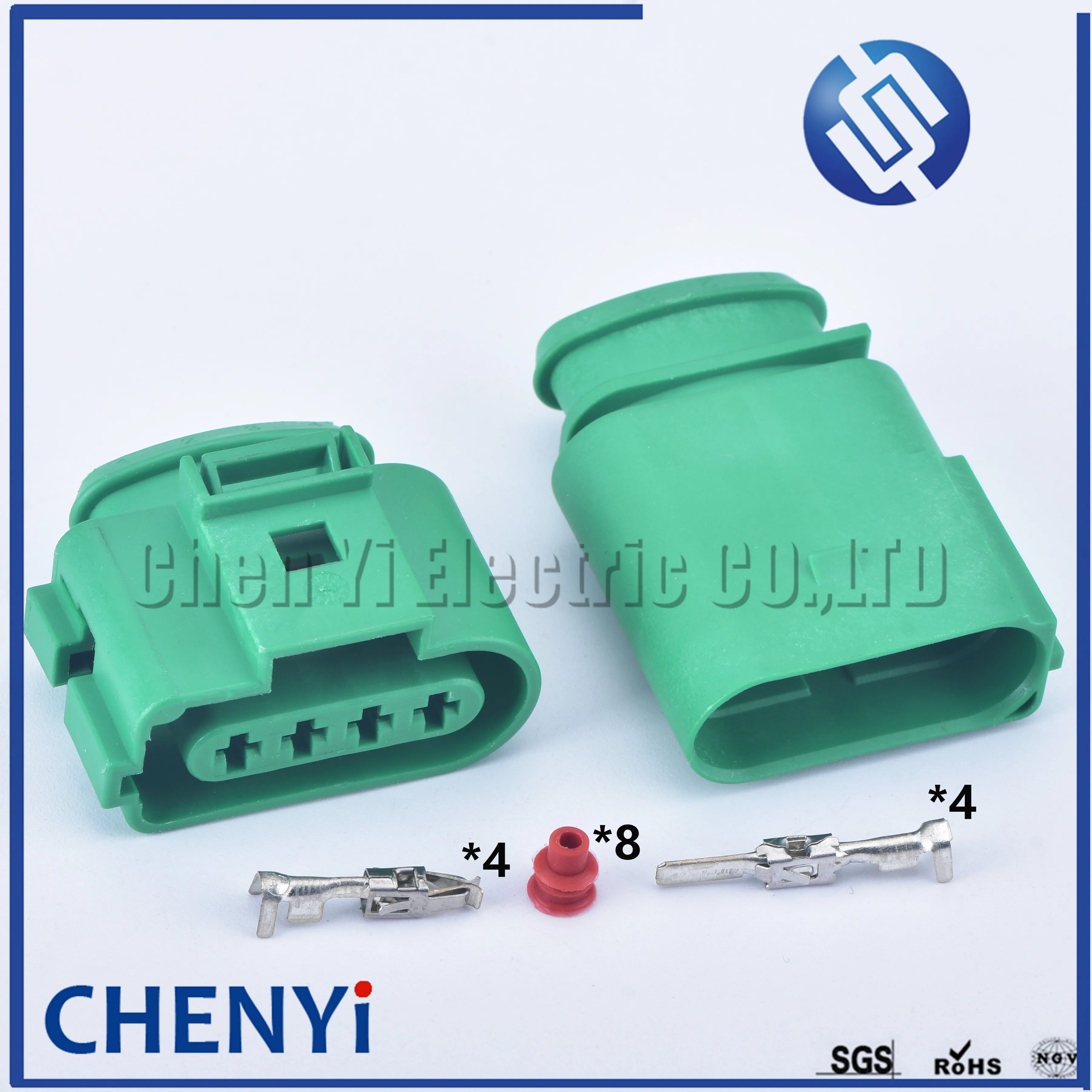 1 set 4 pin Automotive waterproof connector 3D0973724F 3D0973824F Seat Harness plug for VW Phaeton Skoda Audi A4 B6 S4 A6 A8