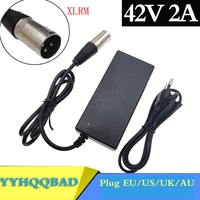 36v charger 42v 2a electric bike lithium battery charger for 36v lithium battery pack with 3 pin xlr socketconnector