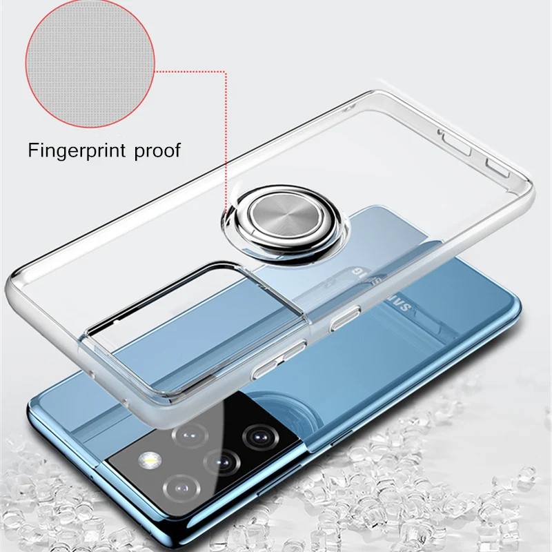keysion transparent case for samsung s21 ultra 5g s21 plus s20 soft silicone ring phone cover for galaxy note 20 ultra 10 plus free global shipping