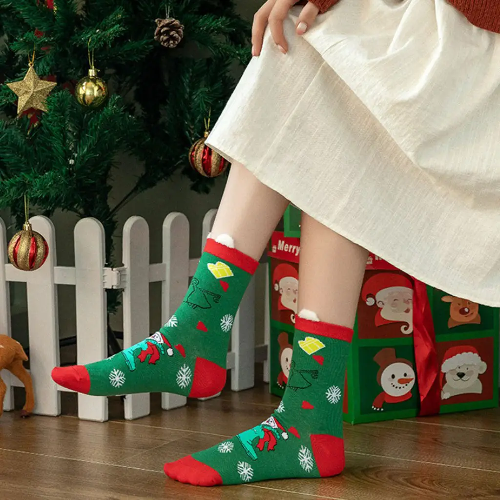 

4x женские рождественские носки с героями мультфильмов носки до щиколотки чулочно-носочные изделия с милым рисунком