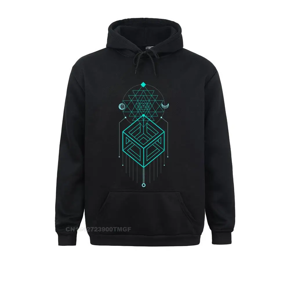 Men Classic Europe Hoodies Summer Sweatshirts Party Long Sleeve Magic Cube Totem Sacred Geometry Oversized Hoodie Clothes