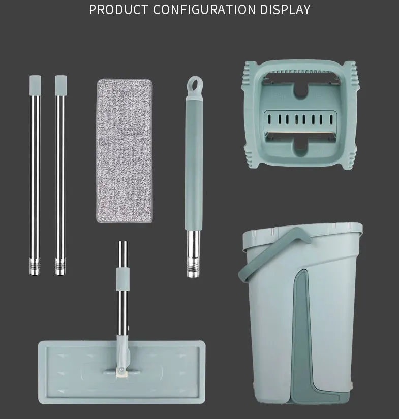 Швабра с автоматическим вращением для дома мытья полов без рук ультратонкая