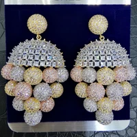 missvikki morocco dubai europe design luxury earrings female cubic zirconia shiny charm earrings for women wedding daily party
