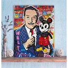 Плакат и принты с изображением Диснея Уолта, уличные граффити, Картина на холсте, Настенная картина с изображением Микки Мауса для декора стен комнаты