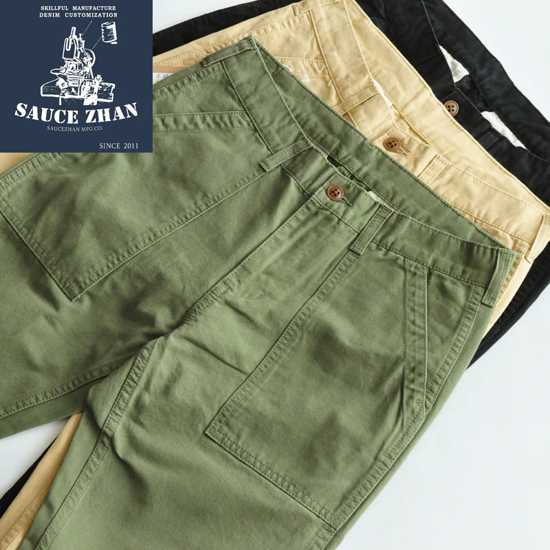 SauceZhan осенние мужские брюки повседневные Чино хаки Ретро Винтажные спортивные