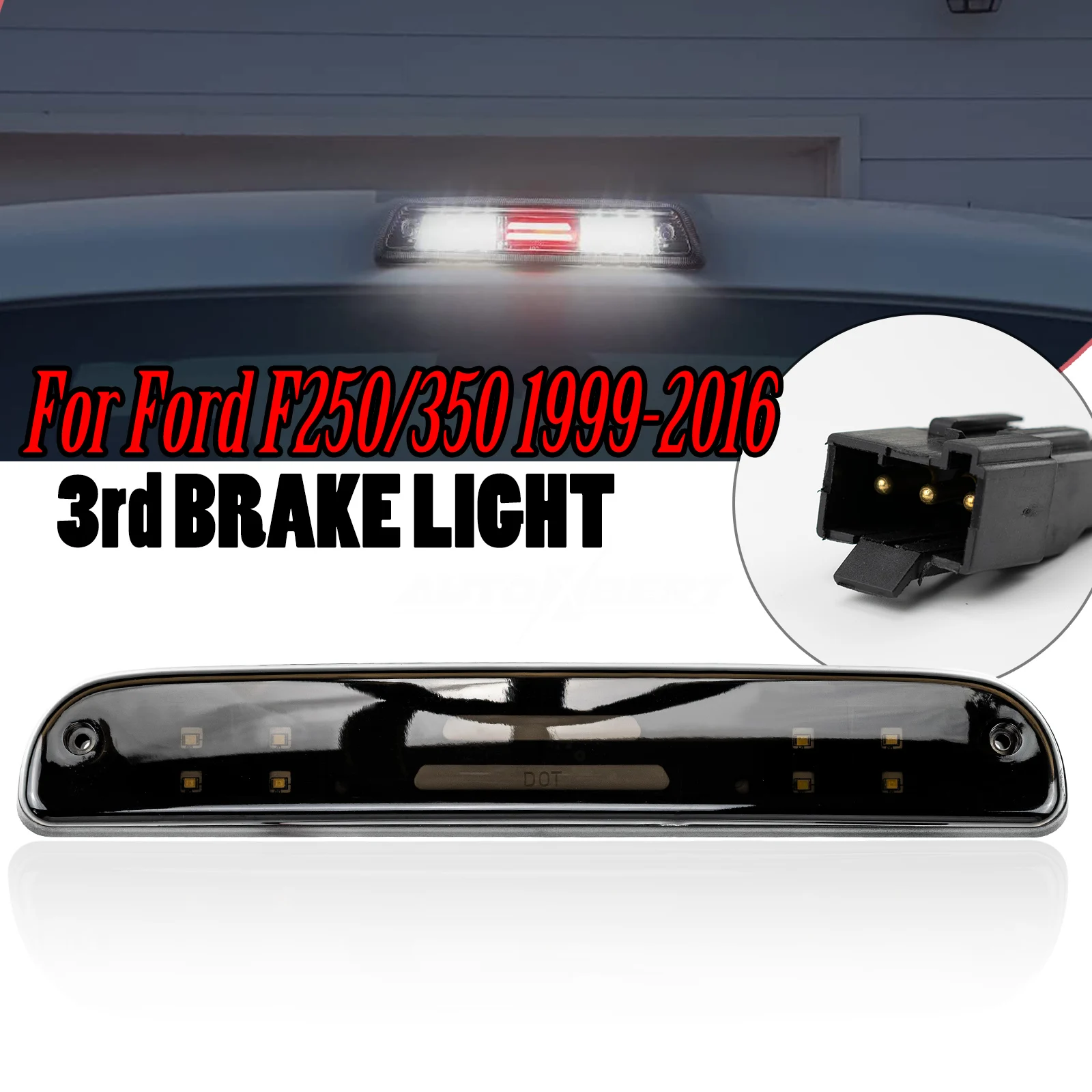 Rear LED Third High Mount Brake Stop Light Smoked Lamp For Ford Ranger 1993-2011 F250 F350 F450 F550 Mazda B2300 B2500 1995-2003