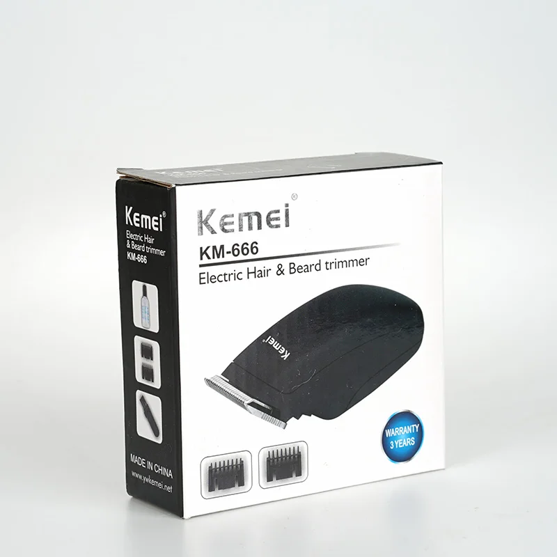 Kemei портативная электрическая машинка для стрижки волос Гладкая прозрачная мини