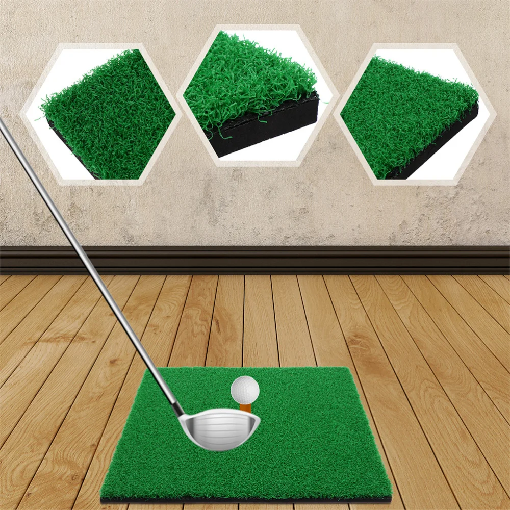 

2Pcs Golf Hitting Mat Stimulation Grass Nylon Practice Mat for Indoor Outdoor