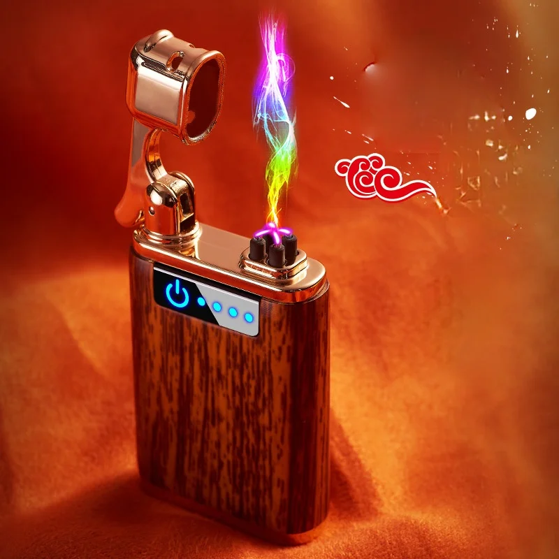 Зажигалка мужская с имитацией сандалового дерева винтажная ветрозащитная