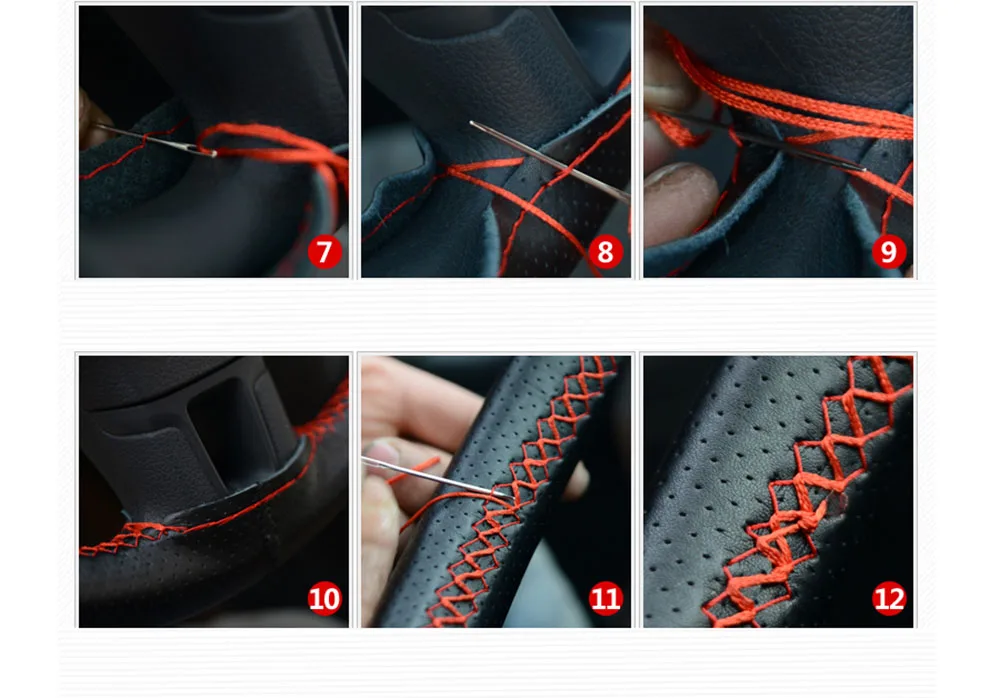 DIY Мягкий Нескользящий ручной швейный чехол рулевого колеса автомобиля для Volkswagen vw POLO Tiguan Passat Skoda Octavia Fabia