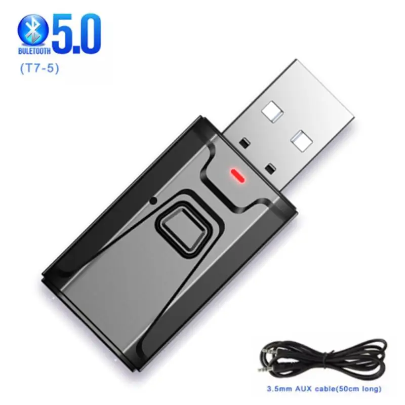 

Bluetooth 5.1 Adapter USB Wireless Bluetooth Transmitter Receiver Music Audio For PC TV Car Hands-free 3.5mm AUX Adaptador