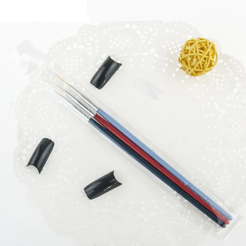 3 шт./компл. подводка для дизайна ногтей ручка рисования 3D Советы DIY акриловые