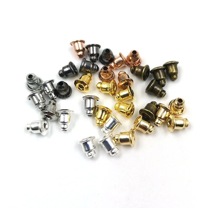 200 шт 5*6 мм шпильки для сережек пробки свитки фурнитура DIY блокированные колпачки