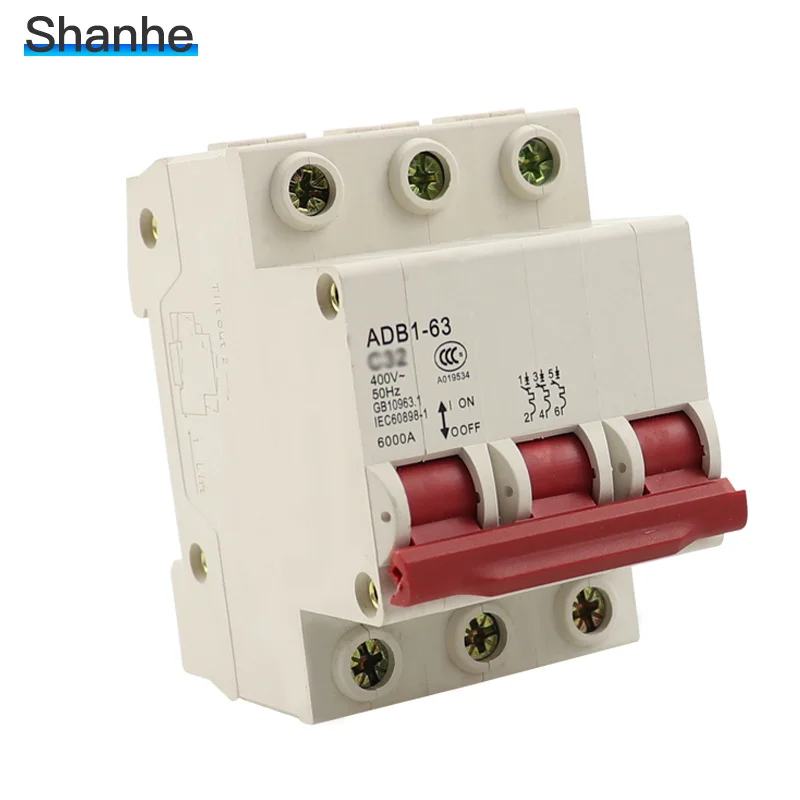 DZ47 3P 10A 16A 20A 25A 32A 40A 50A 63A выключатель AC mcb предохранитель безопасности C Тип C45
