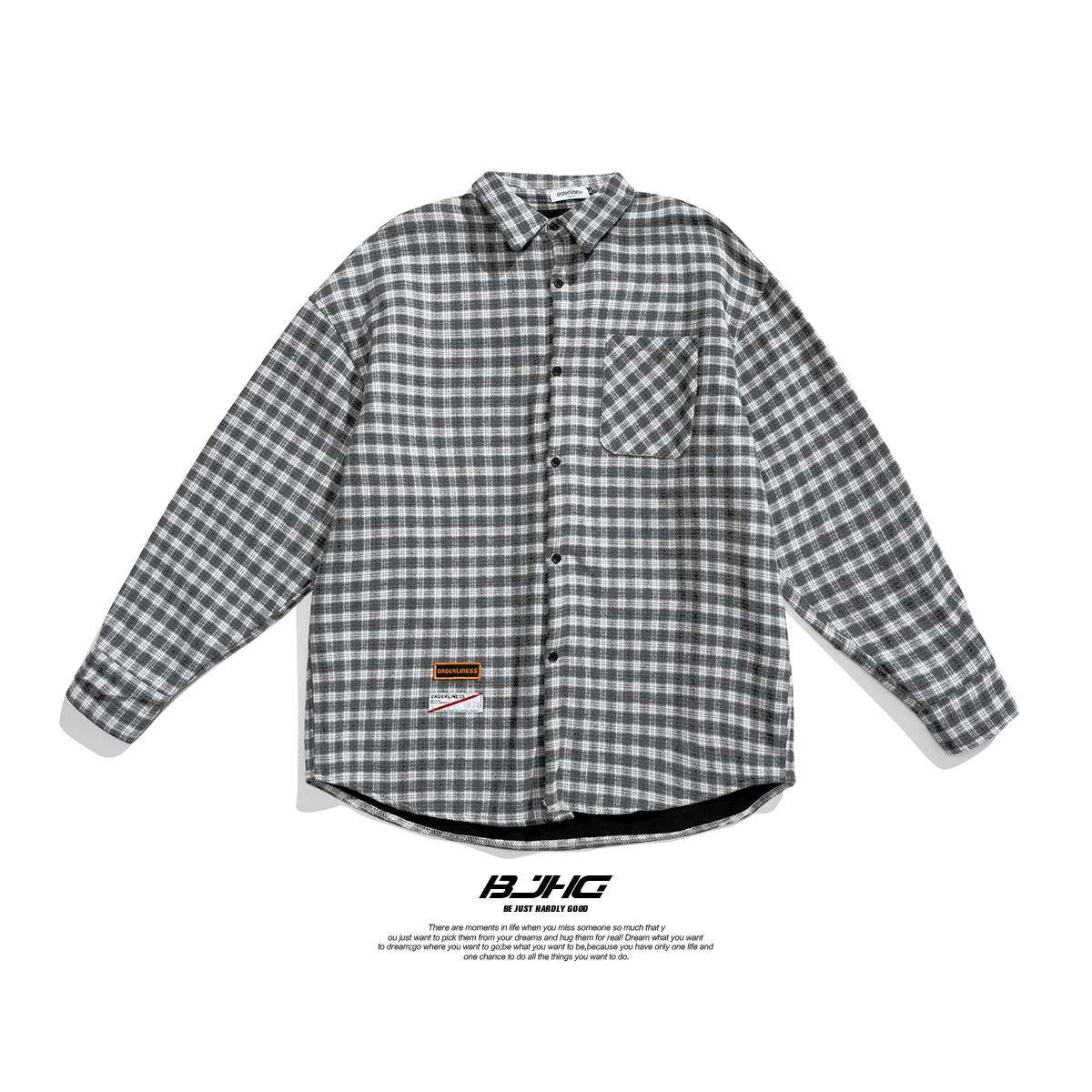 Мужская Фланелевая рубашка с длинным рукавом в шотландскую клетку | одежда