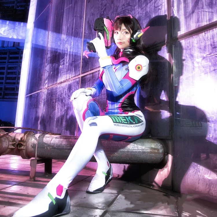 Женский костюм Зентаи D.va цельный из спандекса и лайкры вечерние костюмы на