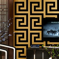 3d geometric lattice wallpaper pvc waterproof hotel bathroom study living room tv background wall papers home decor yellow black
