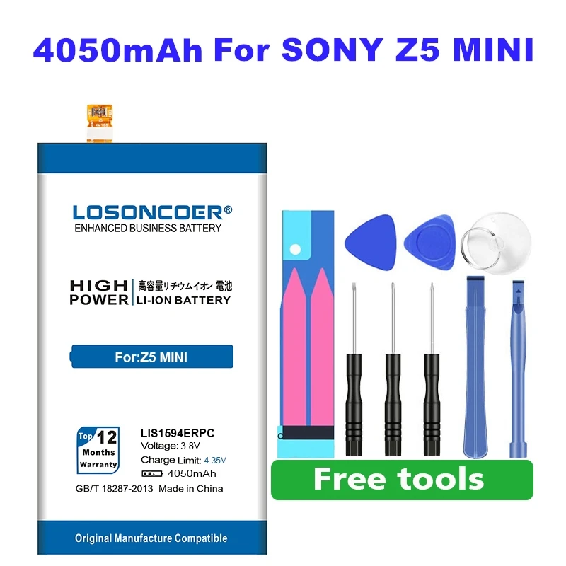 LOSONCOER 4050 мА/ч, LIS1594ERPC для sony Xperia Z5 мини Z5 компактный E5823 E5803 Батарея XA ультра C6 F3216 F3215 F5321 F3216Xc Xmini