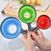 3pcsset folding telescopic funnel for wide mouth and regular jars kitchen tools food grade jam spice large canned jar funnel