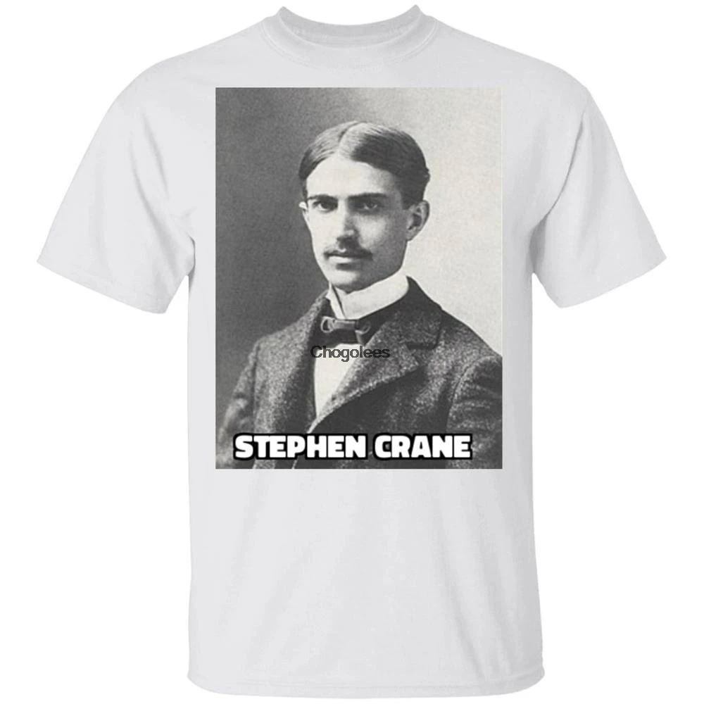 Красная футболка с надписью Stephen Crane Американская для письма G500 5 3 унций|Мужские