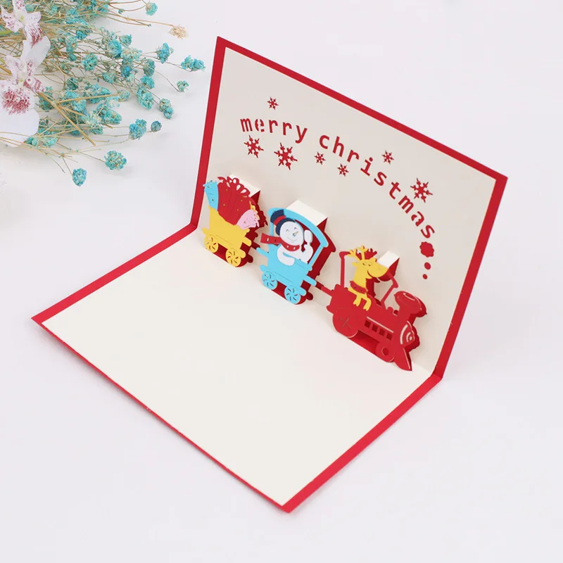 3D Бумага резьба поздравительная открытка приглашение письмо креативная ручная