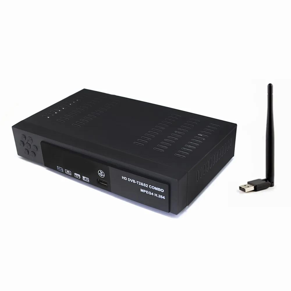 TV BOX-USB WIFI DVB T2 S2 IPTV комбинированный ресивер HD цифровой наземный спутниковый телеприставка соответствует стандарту DVB-T/T2 и H.264 MPEG-4/2 - Цвет: TV BOX-USB WIFI