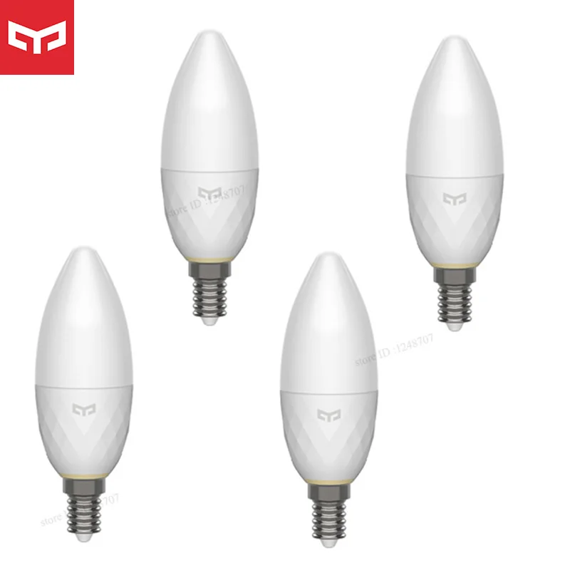 Умная лампа свеча Yeelight лампочка Ssmart E14 работает с концентратором для Xiaomi
