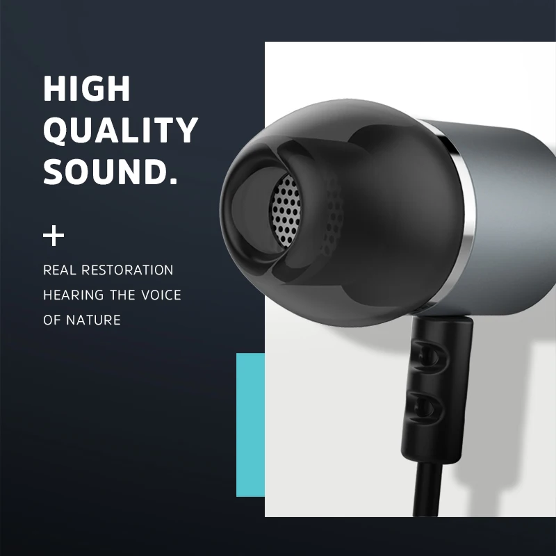 Универсальные проводные наушники Kivee с микрофоном стерео усиленными басами для