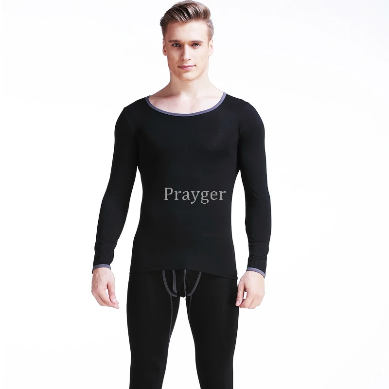 Men Thermal Underwear Long Jhons Basic Colorful Thermo Tops Buttoms Thin Clothes Sets