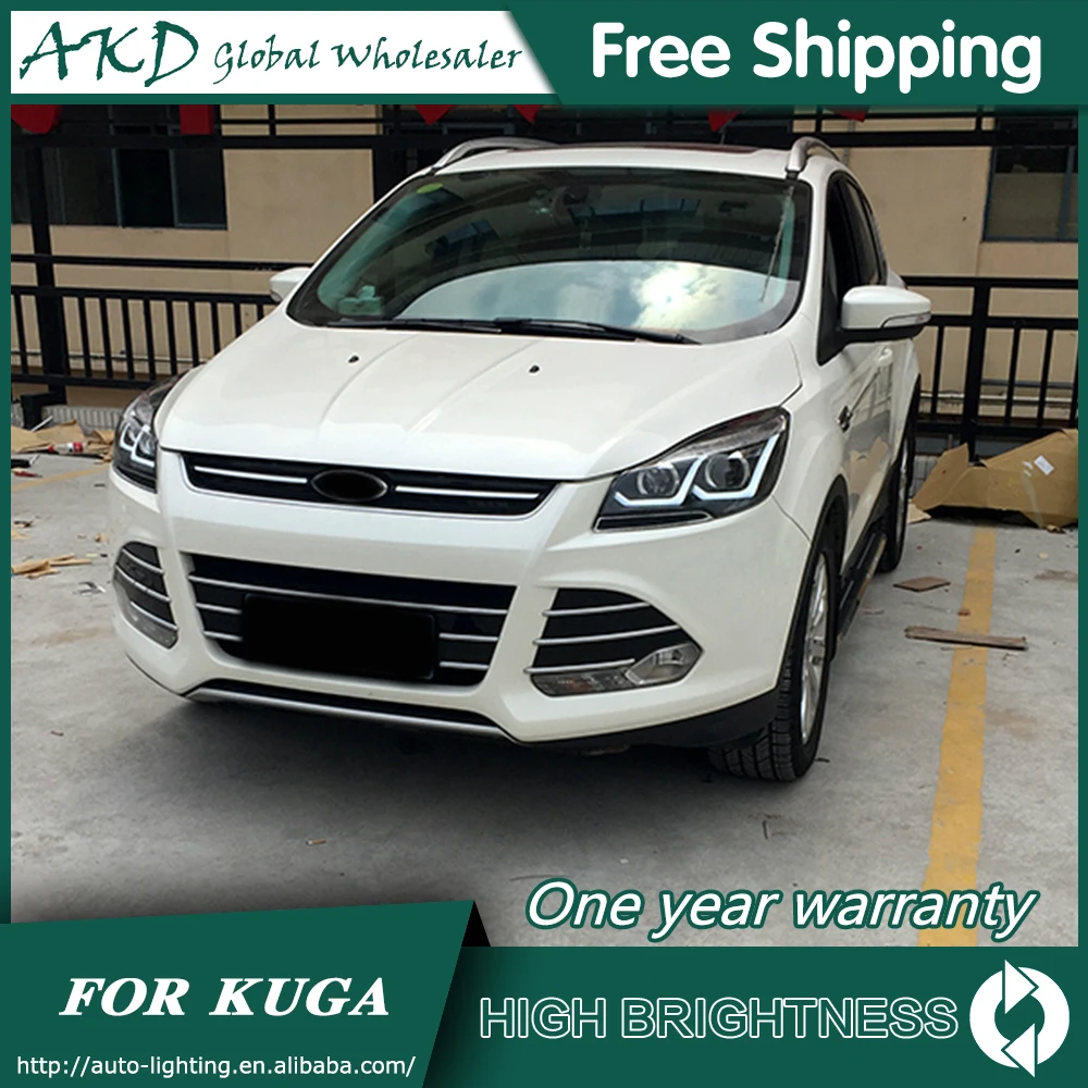 

AKD Car Styling for Ford Kuga Escape LED Headlights 2013-2016 Headlight DRL Bi Xenon Lens High Low Beam Parking Fog Lamp