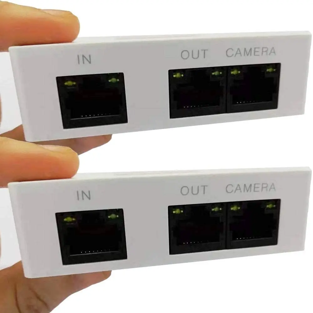 

Мини-удлинитель POE, 2 шт., IEEE 802.3af/at, ретранслятор Ethernet, Пассивный 2-портовый Переключатель POE, разветвитель POE