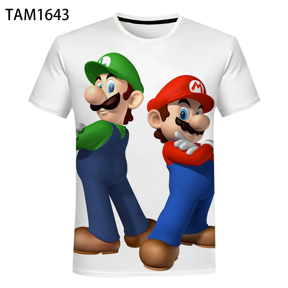 Футболка Мужская/женская с 3D принтом Марио и Луиджи | Мужская одежда