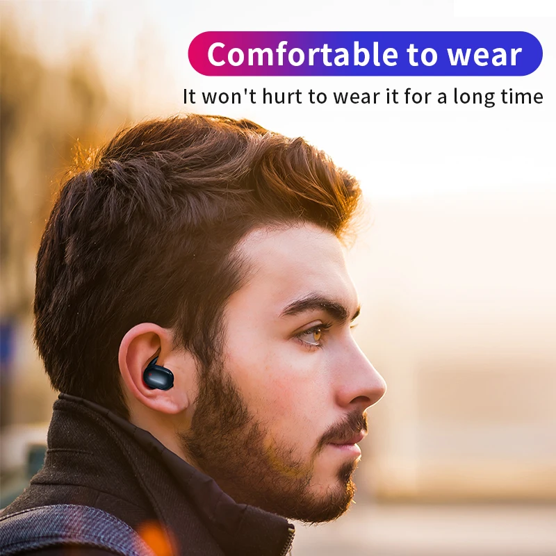 

Bluetooth Earphones with Microphone Touch Control Wireless Headphones HIFI Mini In-ear Earbuds Sport Running Heasets HD Call