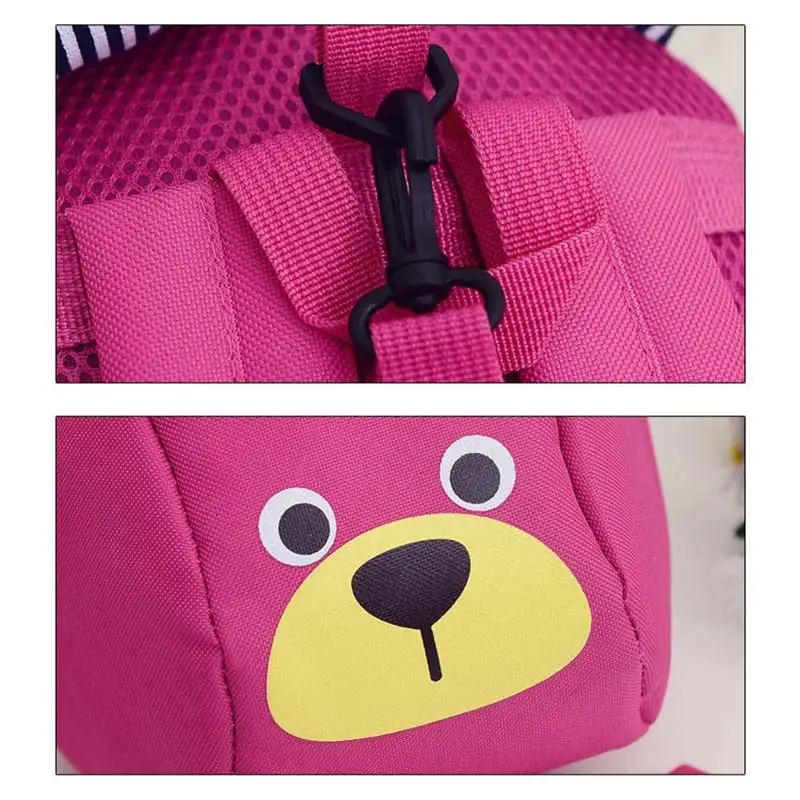 Милый мультяшный Мишка детский рюкзак с защитой от потери переносная школьная