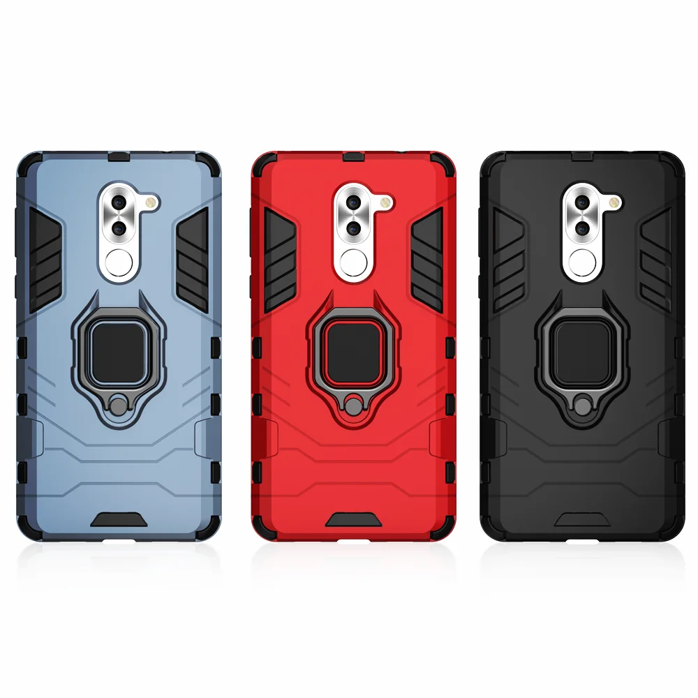

Shockproof Armor Case For Huawei Honor 6X Case Ring Holder Stand Phone Back Cover For Huawei GR5 2017 Honor 6X Honor6x 6 X Coque