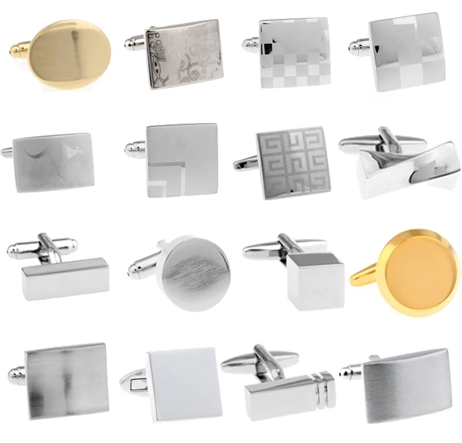 Запонки мужские лазерные качественные латунные запонки с различным дизайном