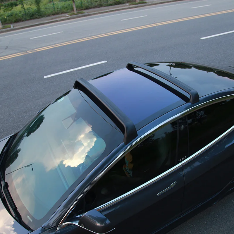 

Roof Rails Car Accessories Black Roof Rails Rack Carrier Bars Only Custom For Tesla Model 3 2021-2017 Travel car roof rack