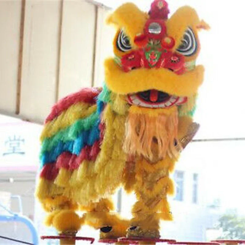 Китайский народный костюм талисмана для танца льва шерстяные костюмы со львами