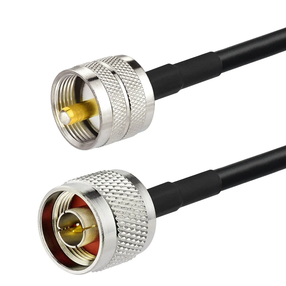 Superbat N Type-UHF Cable N Straight Male to UHF Plug Straight RG58 50cm for Ham Radio CB Radio VHF/UHF Two Way Radio Antenna
