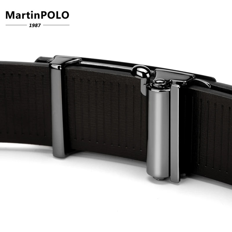 Мужской ремень MartinPOLO из воловьей кожи MP01401P деловой пояс натуральной с