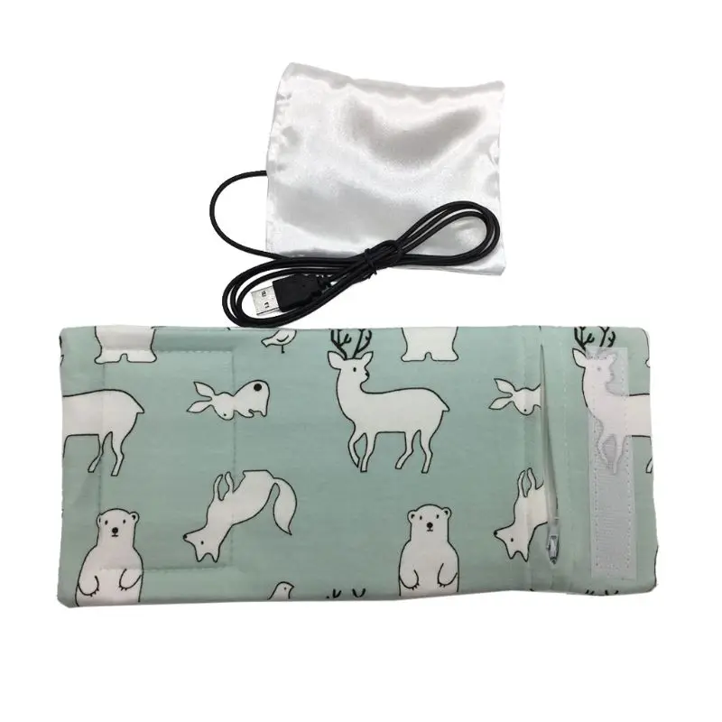 

Travel Stroller USB Milk Water Warmer Insulated Bag Baby Nursing Bottle Heater 6 Colors